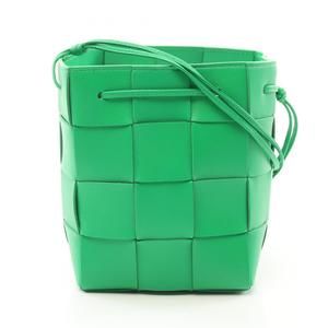 BOTTEGA VENETA Green Leather Shoulder Bag